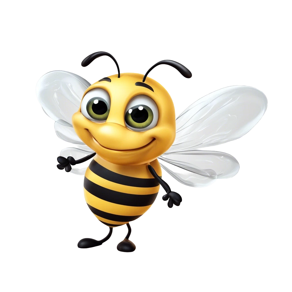 3d bee transparent png